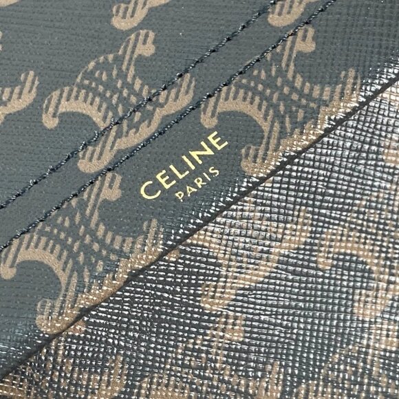 CELINE Bag Triomphe Backpack Leather Brown/Black - Picture 11 of 16